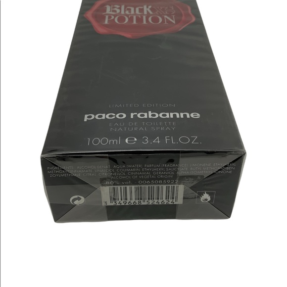 Paco Rabanne BLACK XS POTION 3.4oz/ 100ml EDT Spray for Men - Brand New & Sealed - Picture 6 of 9